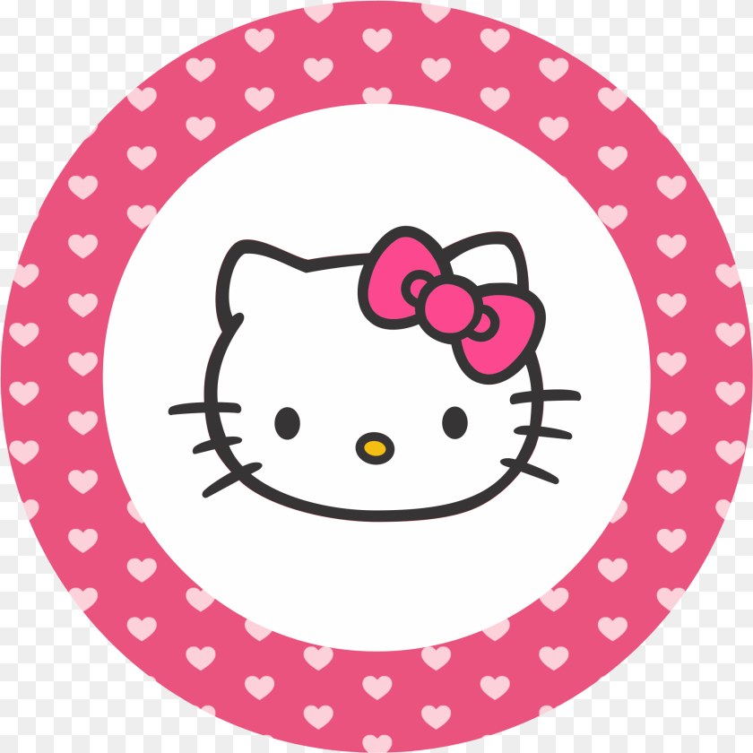 2015x2015 Rosto Da Hello Kitty Arquivo Em Hello Kitty Circle Frame, Home Decor, Rug, Pattern Clipart PNG