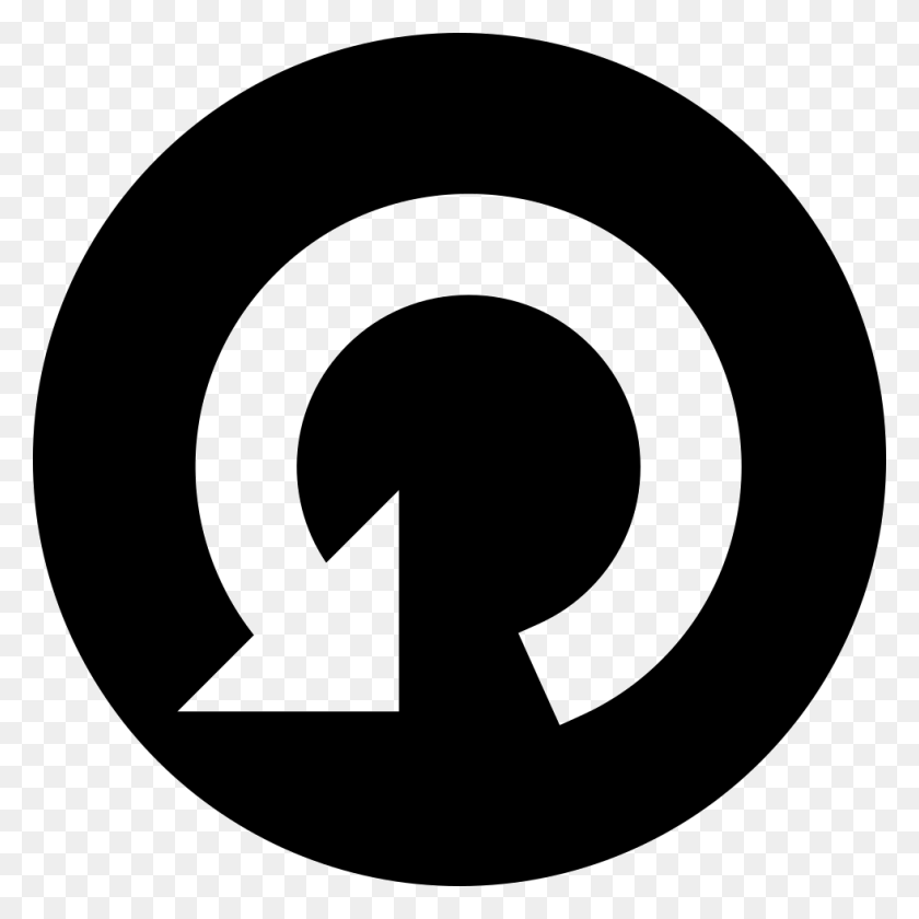 980x980 Rotating Circular Arrow Symbol In A Circle Comments White Circle Arrow Icon, Alphabet, Text, Ampersand HD PNG Download