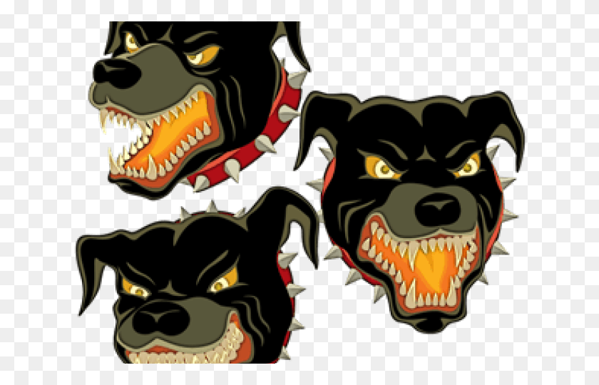 640x480 Rottweiler Clipart Vicious Cerberus Cartoon Like, Halloween, Dragon, Poster HD PNG Download
