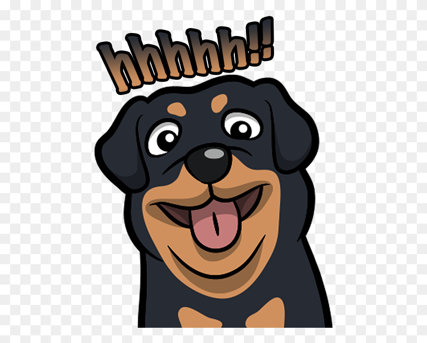 470x615 Descargar Png Rottweiler Emoji Amp Stickers Mensajes Sticker 10 Dog Bostezos, Cartel, Publicidad, Boca Hd Png