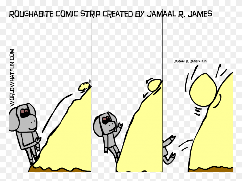 2292x1667 Roughabite Comic Strip Created By Jamaal R Cartoon, Text, Photography HD PNG Download