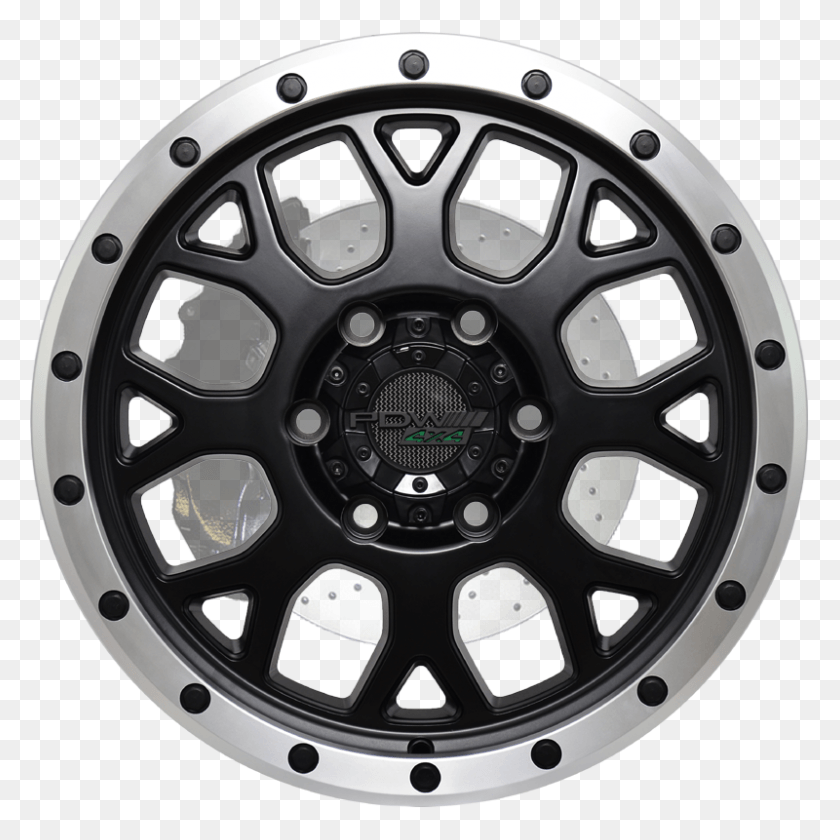 800x800 Roulette Tough Black Machined Ring Hubcap, Wheel, Machine, Tire HD PNG Download
