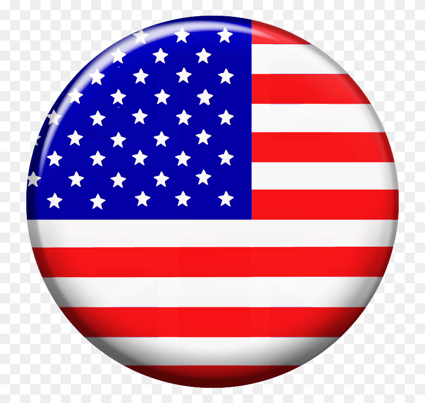 737x737 Round American Flag Clipart Usa Flag Button, Balloon, Ball, Symbol HD PNG Download