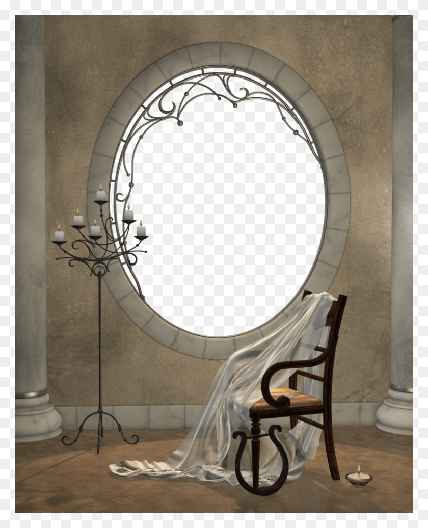 818x1024 Round Beautiful Frames, Mirror, Window, Porthole HD PNG Download