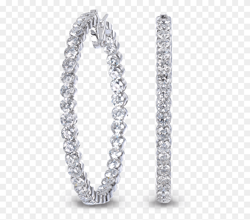 481x682 Round Diamond Hoop Earrings Diamond Hoop Earrings, Gemstone, Jewelry, Accessories HD PNG Download