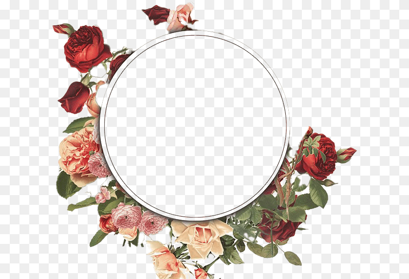 628x572 Round Flower Frame Vintage Flower Frame, Rose, Plant, Accessories, Person Transparent PNG