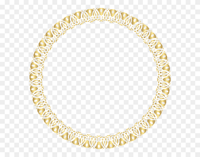 600x600 Round Frame Overlays Framed Art Art Decor Clip Round Golden Frame, Bracelet, Jewelry, Accessories Descargar Hd Png