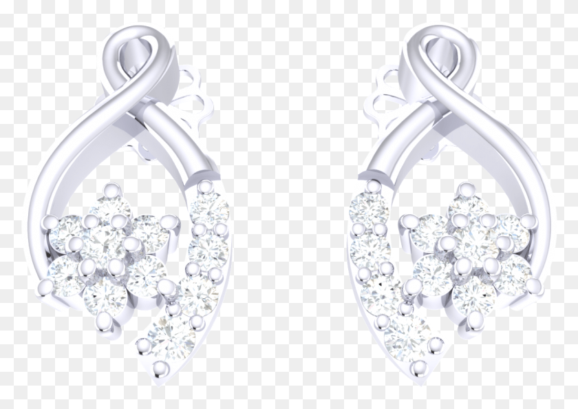 1142x783 Round Genuine Diamond 14K Gold Ladies Ribbon Earrings, Accessories, Accessory, Jewelry Descargar Hd Png
