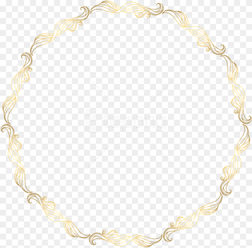 Round Gold Border With Background, Accessories, Jewelry, Necklace PNG