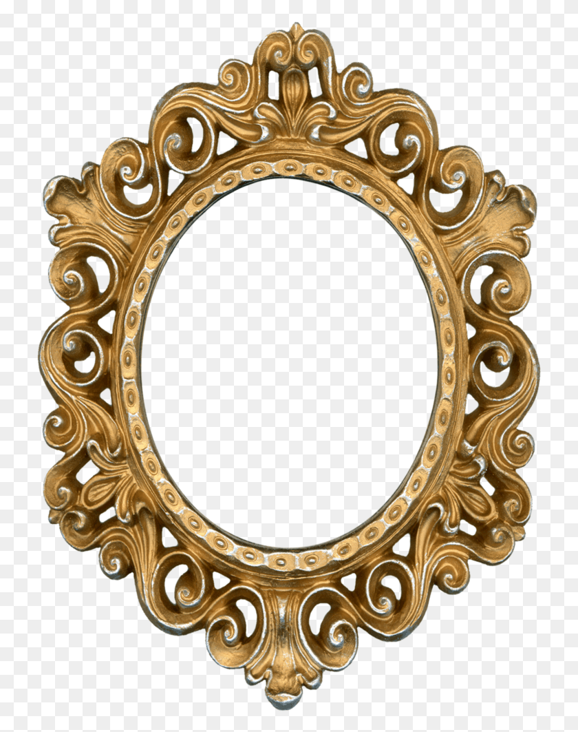 734x1003 Round Gold Frame, Gate, Oval, Gold HD PNG Download