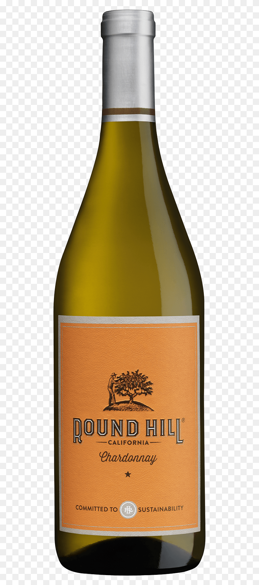 495x1836 Round Hill Chardonnay 2016, Bottle, Alcohol, Beverage HD PNG Download