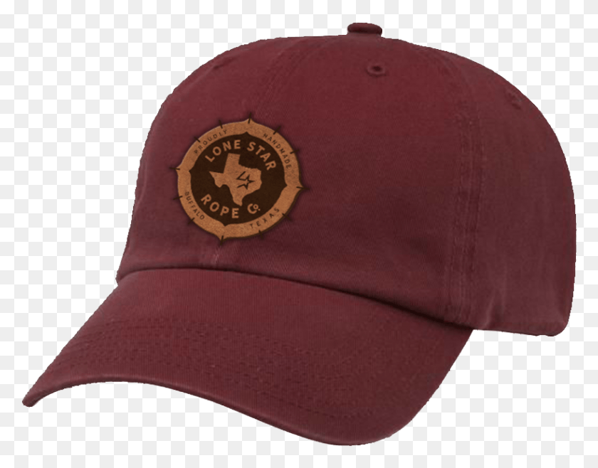 820x629 Round Leather Patch Maroon, Clothing, Apparel, Baseball Cap HD PNG Download