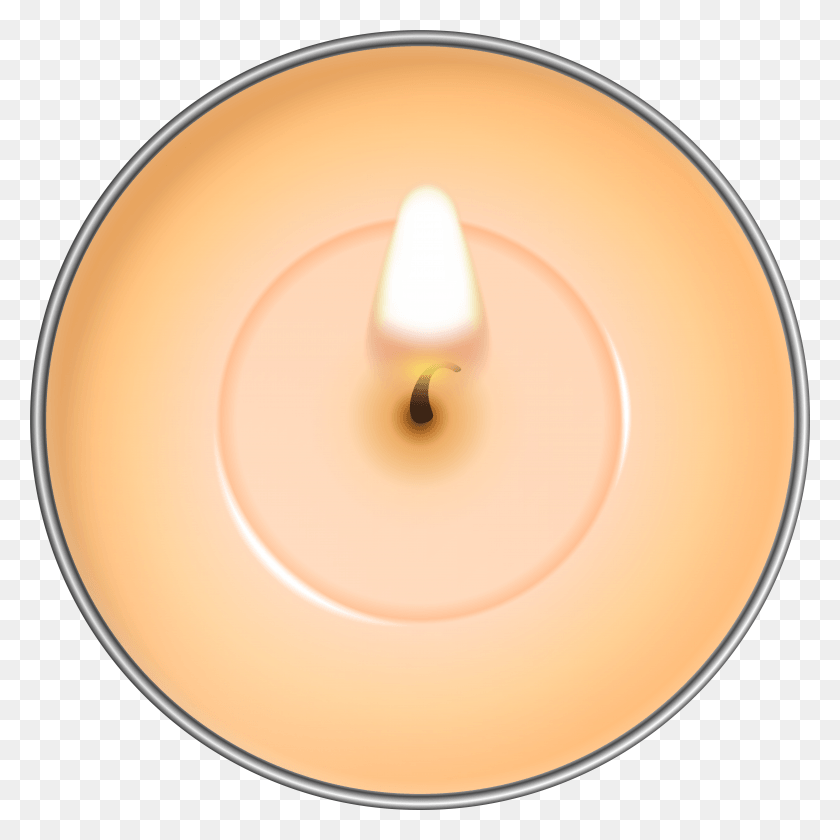 7925x7925 Round Orange Candle Clip Art HD PNG Download