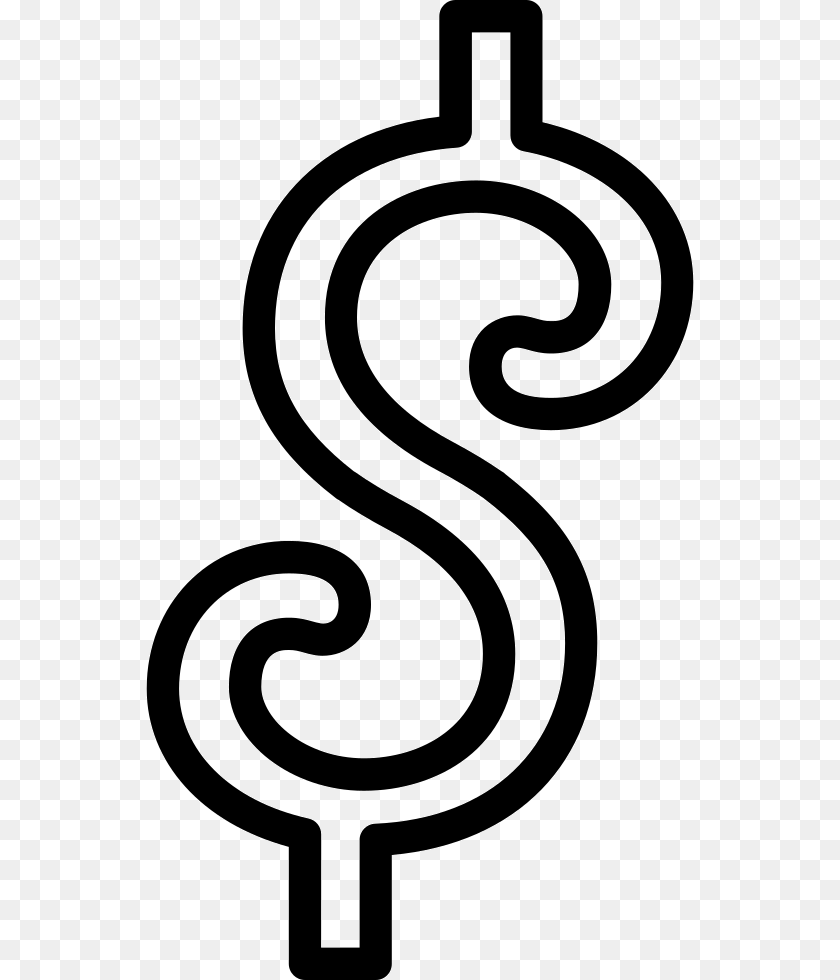 548x980 Rounded Dollar Symbol Dollar Sign, Spiral, Text, Stencil, Smoke Pipe Clipart PNG