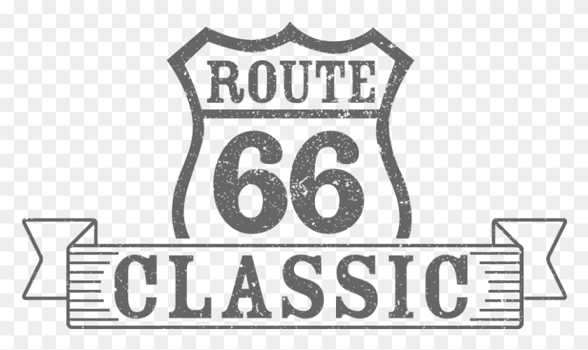 806x456 Route 66 Classic Route, Text, Number, Symbol HD PNG Download