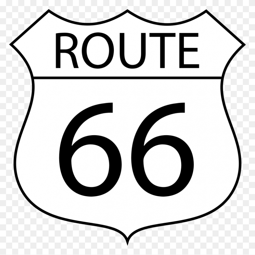 798x800 Route 66 Clipart, Symbol, Text, Logo HD PNG Download