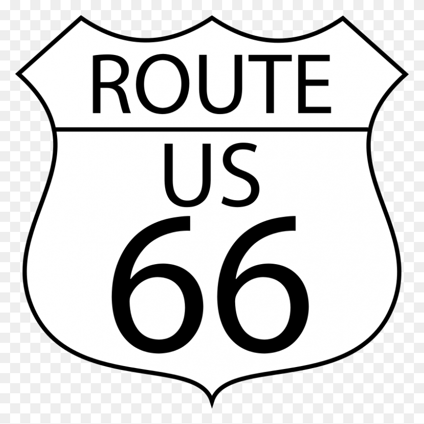 798x800 Route 66 Clipart Route Us 66, Logo, Symbol, Trademark HD PNG Download