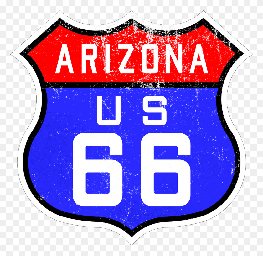 1079x1047 Route 66 Highway Sign Travel Image Emblem, Logo, Symbol, Trademark Descargar Hd Png