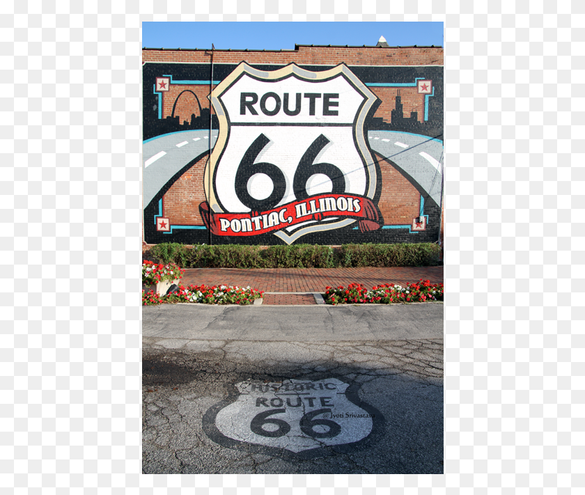 434x651 Route 66 Pontiac Illinois, Граффити Hd Png Скачать