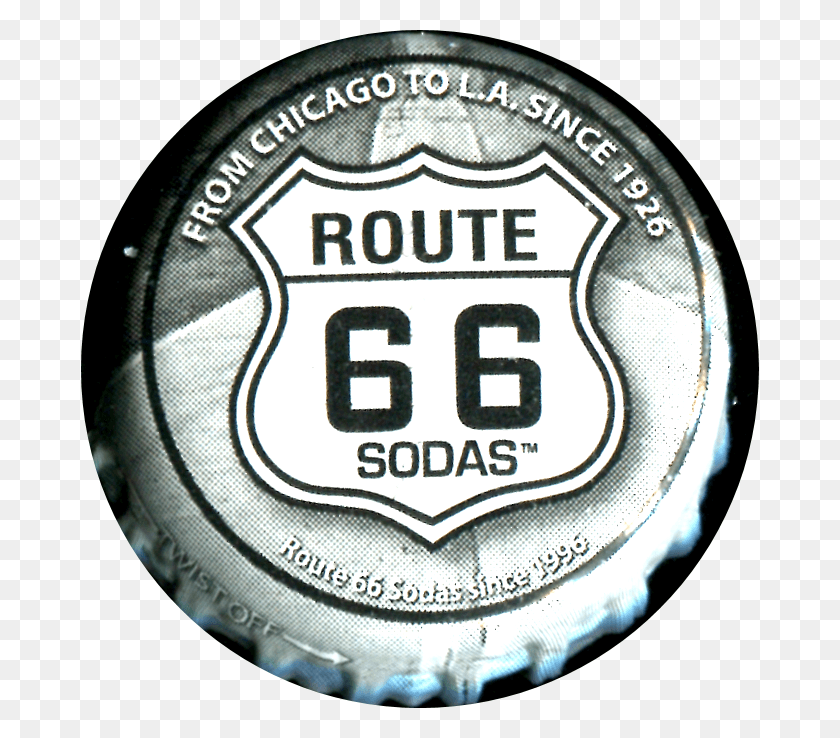 678x678 Route 66 Root Beer Cap Real Cane Sugar Route 66 Sodas Black Cherry, Alcohol, Beverage, Drink HD PNG Download