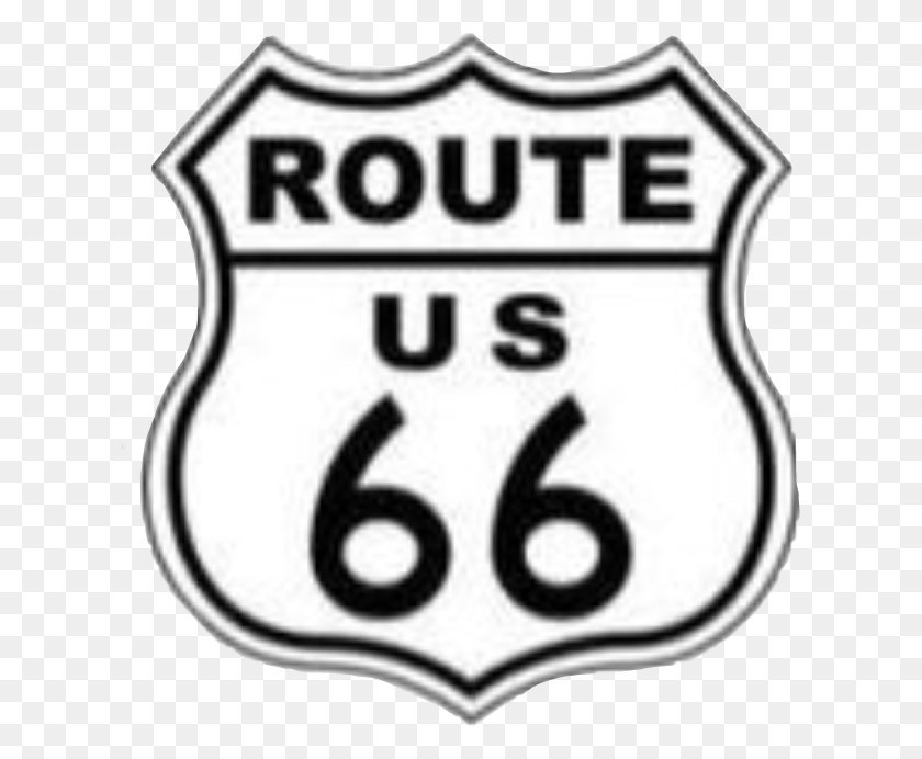 619x632 Route 66 Usa Route 66 Sign, Logo, Symbol, Trademark HD PNG Download
