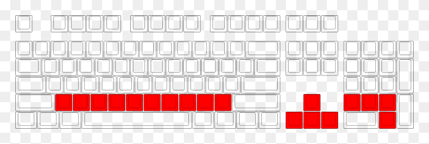 1598x455 Row 1 Size Cherry Mx Keycap Keyboard Row, Computer, Electronics, Hardware HD PNG Download