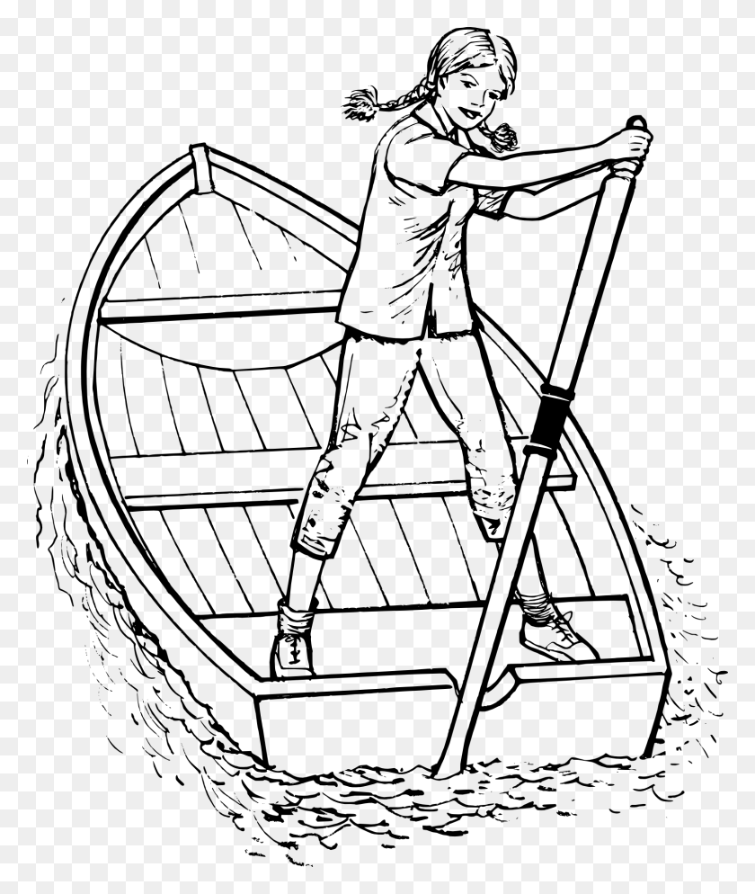 1602x1920 Row Boat Rowing Paddle Girl In A Boat Clip Art, Person, Human HD PNG Download