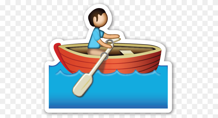 528x454 Rowboat Emoji Emoji Stickers And Emoticon, Boat, Dinghy, Transportation, Vehicle Clipart PNG