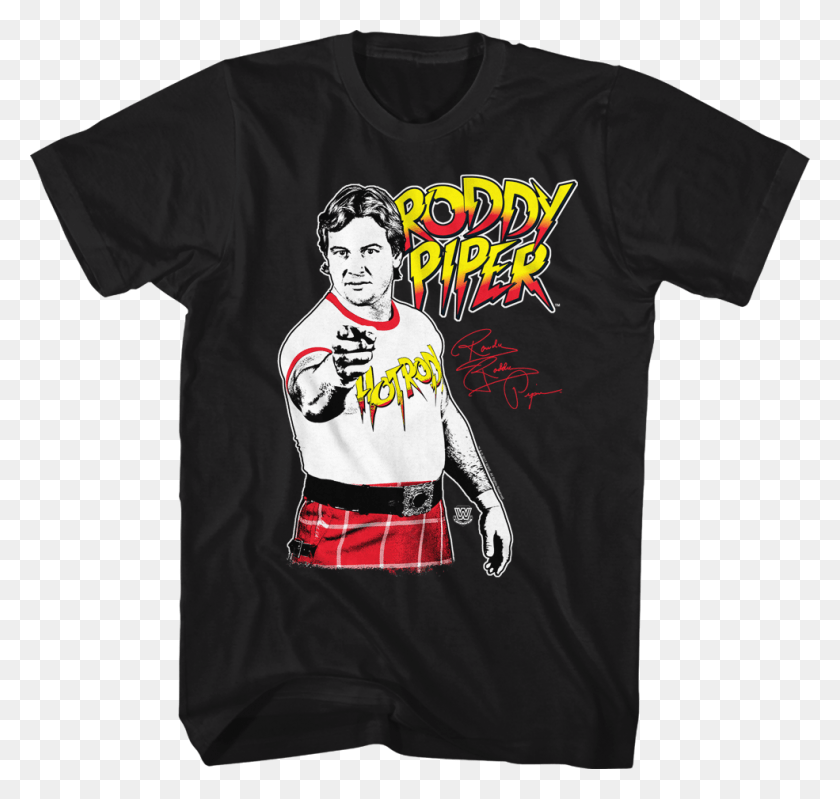 985x934 Rowdy Roddy Piper Autograph T Shirt Street Fighter 30th Anniversary Shirt, Clothing, Apparel, T-shirt HD PNG Download