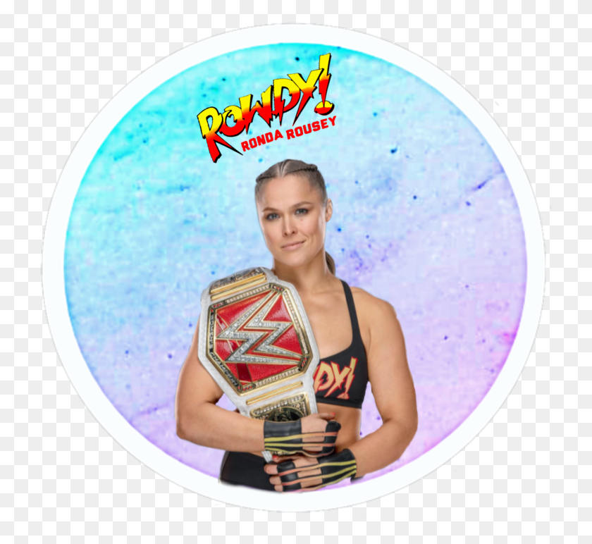 728x712 Rowdy Sticker Rowdy Ronda Rousey Champion, Человек, Человек, Лицо, Hd Png Скачать