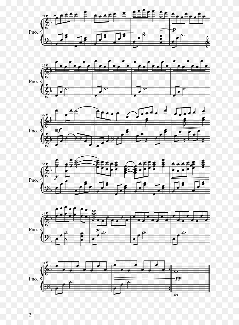 639x1079 Roxas Theme Sheet Music 2 Of 2 Pages Mam T Moc Nuty Na Pianino, Gray, World Of Warcraft HD PNG Download