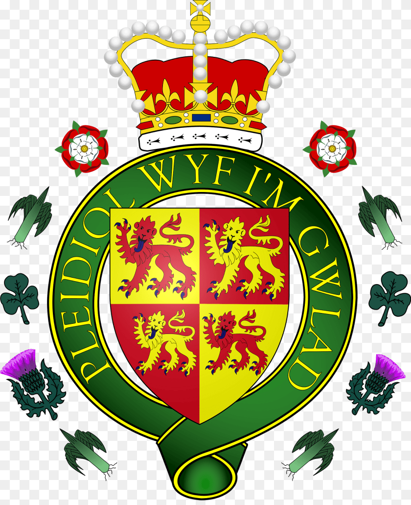 1564x1920 Royal Badge Of Wales 1 Logo, Symbol, Emblem Clipart PNG