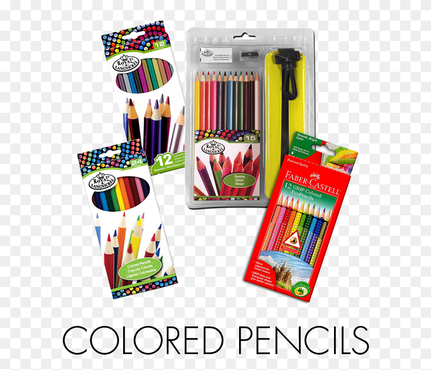 598x662 Набор Цветных Карандашей Royal Brush Из 24, Pencil Hd Png Download