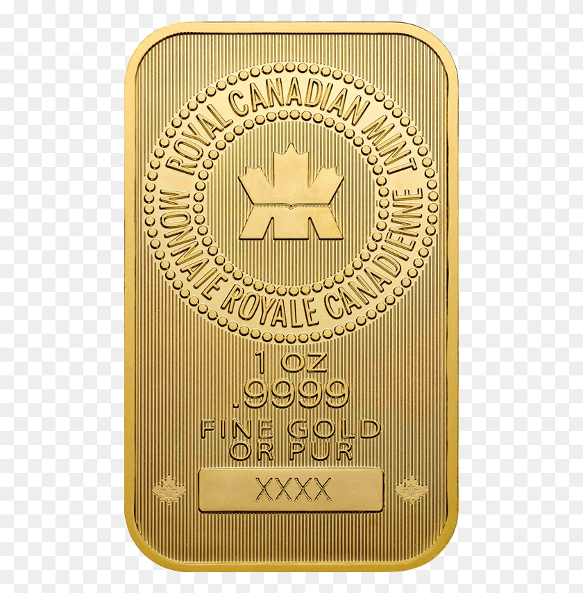 483x793 Royal Canadian Mint Gold Bar 1 Oz Royal Canadian Mint Gold Wafer Bar, Symbol, Logo, Trademark HD PNG Download