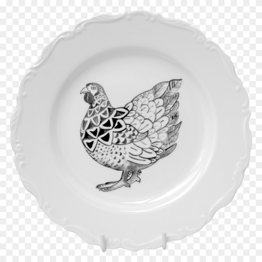 969x970 Royal Chicken Round Porcelain Plate Ingaga Art Ingaga Mallard, Doodle HD PNG Download