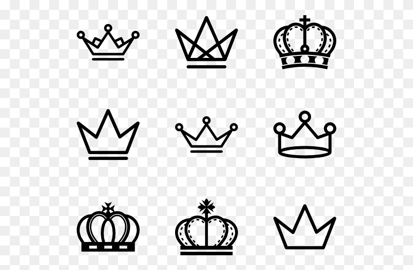 529x490 Королевские Короны Минималистичная Корона, Серый, Мир Варкрафта Png Скачать