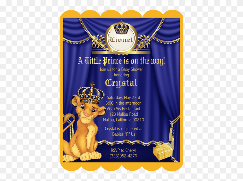 435x566 Royal Lion King Prince Baby Shower Bottles Amp Custom Royal Lion King Baby Shower, Text, Accessories, Accessory HD PNG Download