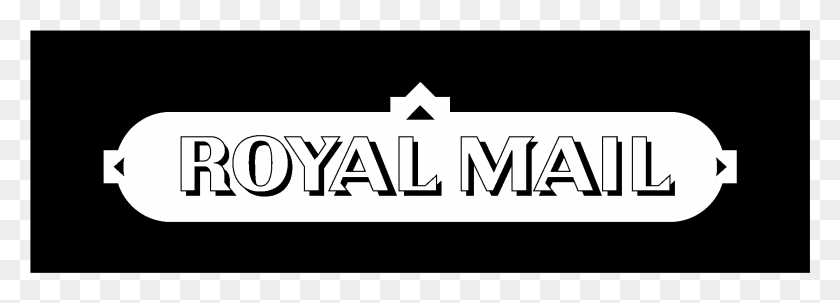 2119x661 Royal Mail Logo Black And White Calligraphy, Text, Baseball Bat, Baseball HD PNG Download
