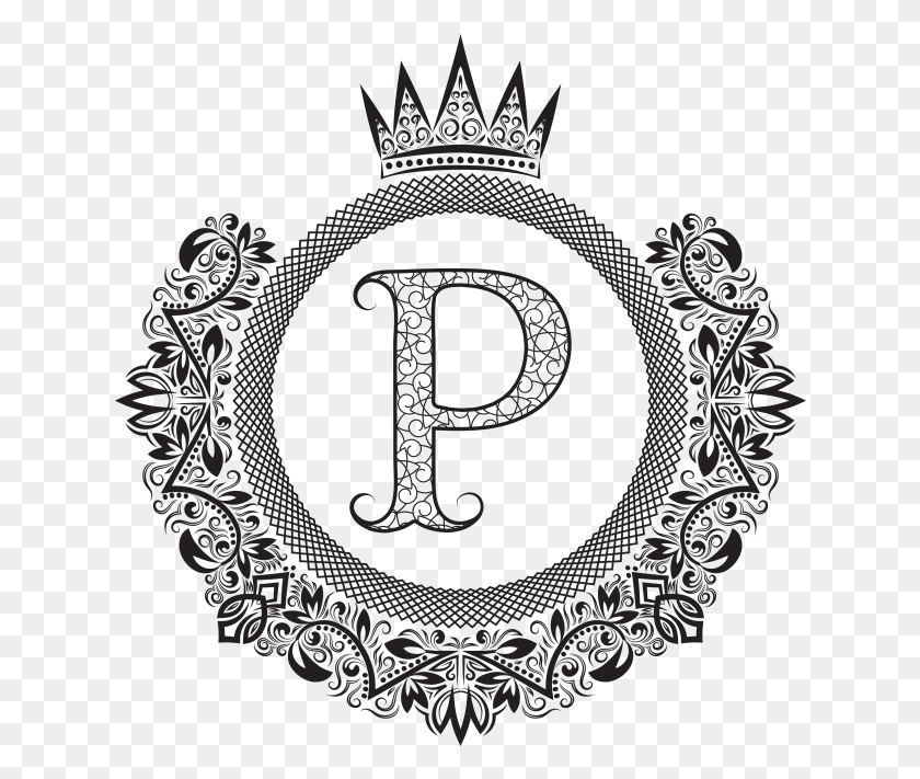 632x651 Логотип Королевской Монограммы Escudos Con La Letra P, Текст, Ковер, Символ Hd Png Скачать