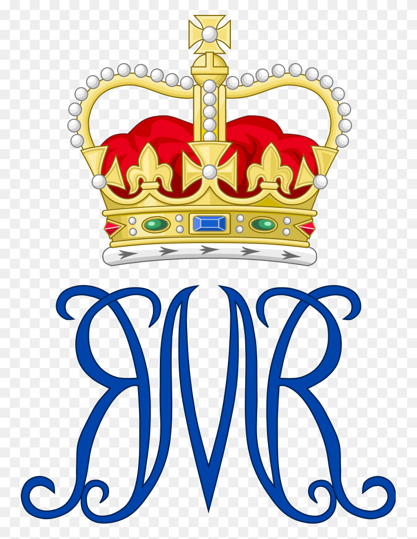 755x1024 El Monograma Real De La Reina María Ii De Gran Bretaña Png Corona De La Reina Isabel Png, Joyería, Accesorios, Accesorio Hd Png