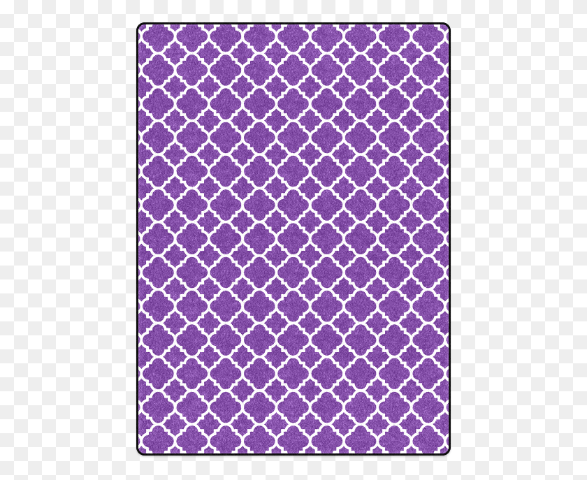 457x627 Royal Purple White Quatrefoil Classic Pattern Blanket Grouse Mountain, Rug, Paper, Texture HD PNG Download