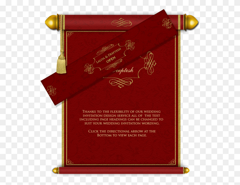 559x589 Royal Scroll Wedding Card Designs In Pakistan, Text, Weapon, Weaponry HD PNG Download