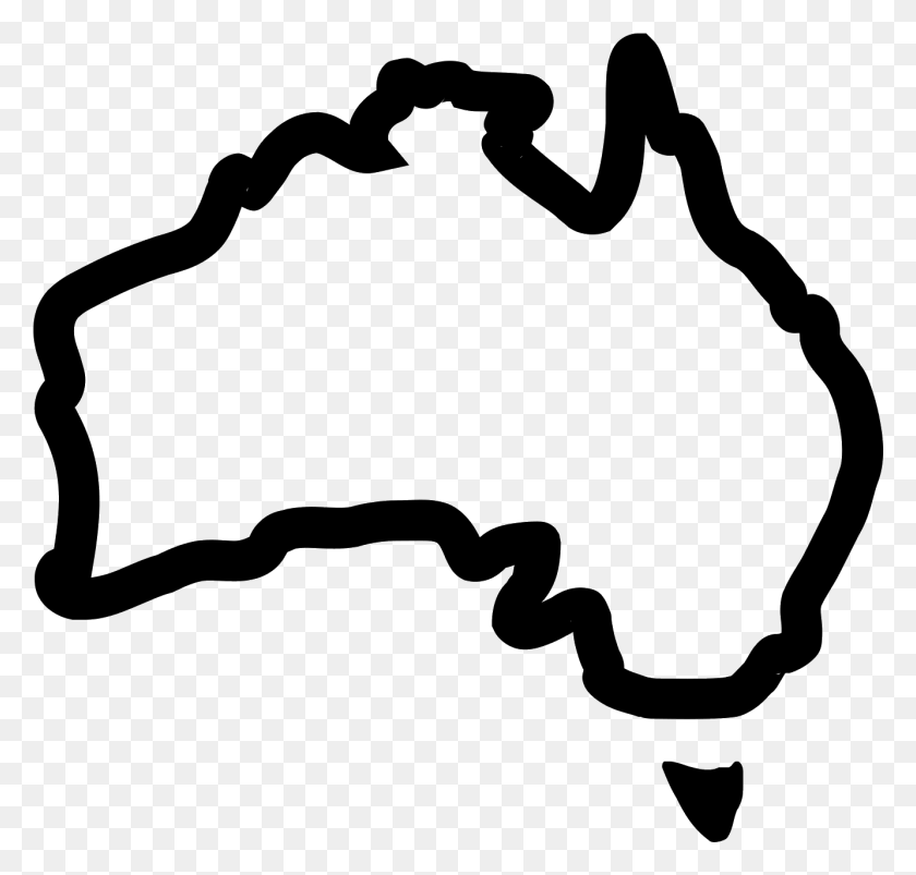 1333x1271 Royalty Free Australia Drawing Icon Australia Map Outline Icon, Gray, World Of Warcraft HD PNG Download