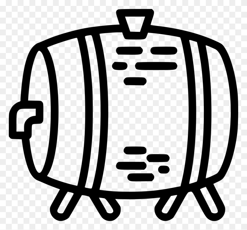 980x906 Royalty Free Library Beer Icon Free Onlinewebfonts Beer Keg Line Icon, Barrel, Stencil, Grenade HD PNG Download