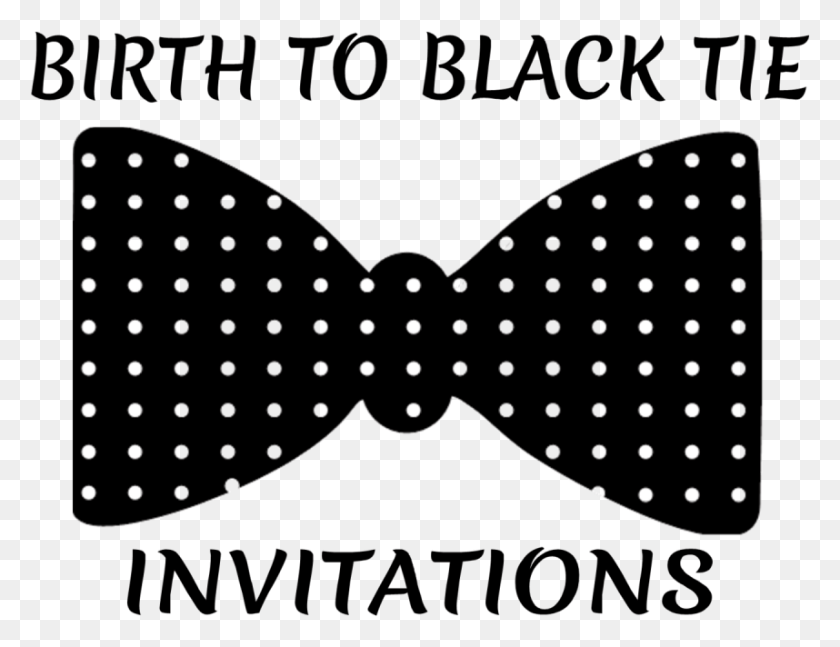 858x646 Royalty Free Library Birth To Black Invitations Contact Black White Polka Dot Bow Tie Clipart, Tie, Accessories, Accessory HD PNG Download