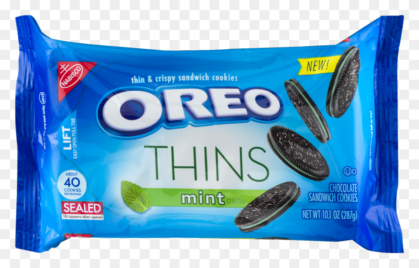 1801x1104 Бесплатная Библиотека Thins Cookies Mint Cr Me Oz Oreo Thins Package, Coin, Money, Plant Hd Png Download