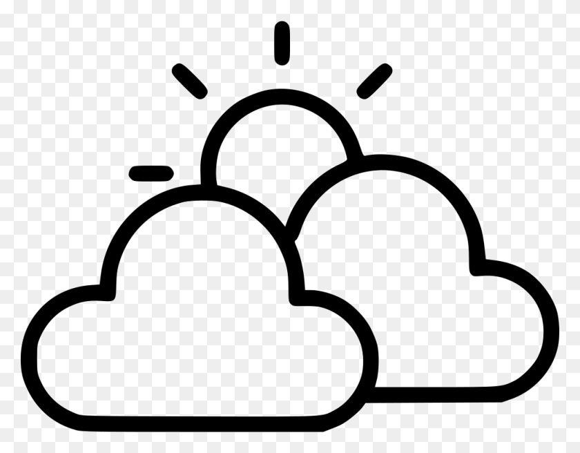 980x750 Royalty Free Library Weather Thunder Cloud Sunny Line Art, Stencil, Sunglasses, Accessories HD PNG Download