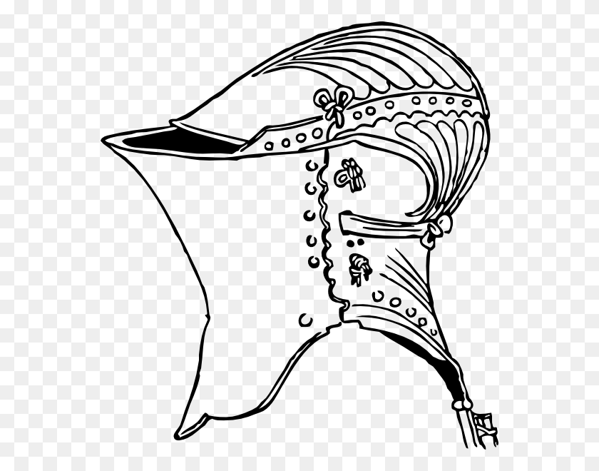 558x600 Royalty Free On Melbournechapter Clip Old Knight Helmet Drawing, Clothing, Apparel, Hat HD PNG Download