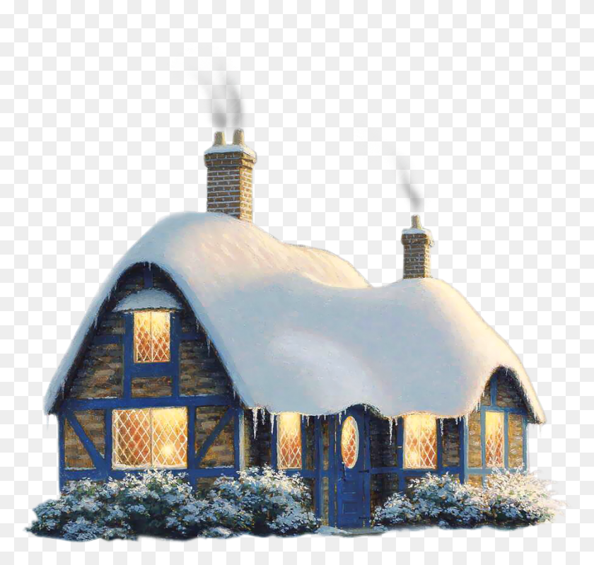 896x849 Роялти Free Snowy Winter House Places Рождественский Домик Прозрачный Фон, Природа, На Открытом Воздухе, Жилье Png Скачать