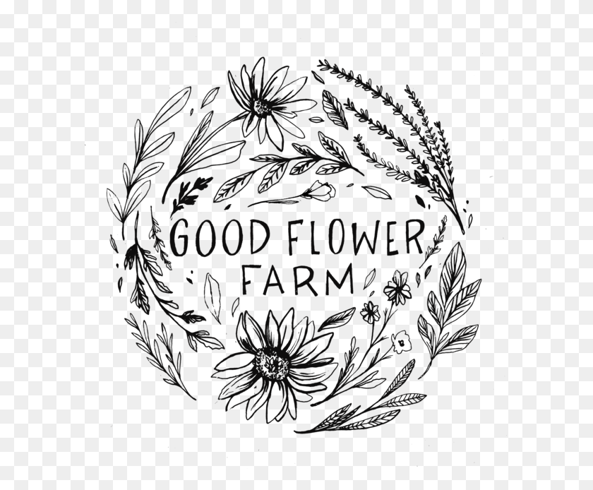 600x634 Royalty Free Good Flower Farm Natural Skincare, Текст, Символ, Логотип Hd Png Скачать